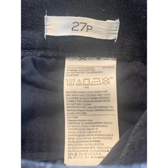 Banana Republic Women's Sailor Flare Leg Denim Jeans Dark Wash Blue Size 27P - Picture 6 of 7